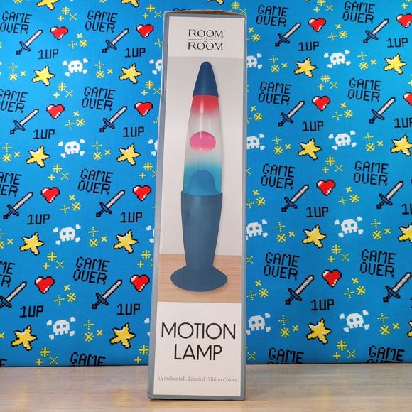 Room 2 Room Slow Motion Lava Lamp Navy Blue & Pink 13" Limited Edition Colors - Picture 1 of 3